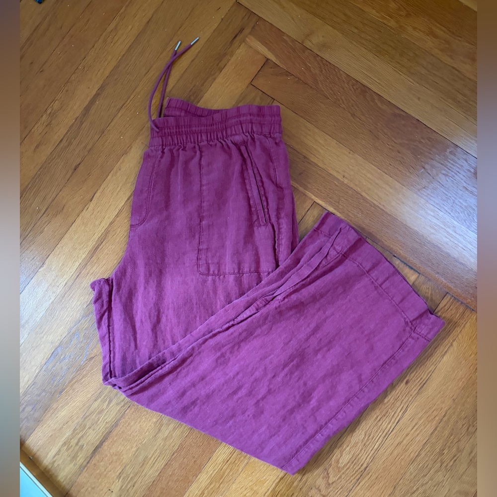 Athleta Linen Pants with Drawstring